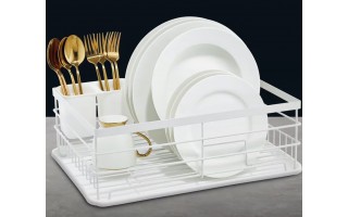 Suszarka do naczyń 43x32x14cm Decor biała AMBITION