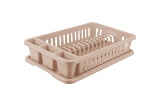 Ociekacz do naczyń z tacką 42x26x8 cm beżowy Curver