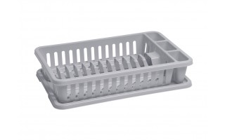 Ociekacz do naczyń z tacką 42x26x8 cm szara LUX Curver