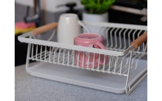 Suszarka ociekacz do naczyń 35x28x14,5cm kremowy ADELLE