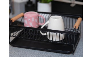 Suszarka ociekacz do naczyń 35x28x14,5cm czarny ADELLE