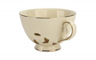 Filiżanka porcelanowa 260 ml + spodek Motylki