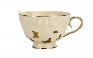 Filiżanka porcelanowa 260 ml + spodek Motylki