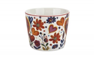 Filiżanka porcelanowa 220 ml + spodek Kolorowe Serca 4