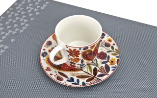 Filiżanka porcelanowa 220 ml + spodek Kolorowe Serca 4