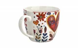 Kubek porcelanowy 460 ml Kolorowe Serca 4