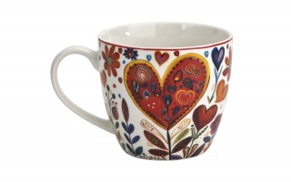 Kubek porcelanowy 460 ml Kolorowe Serca 4