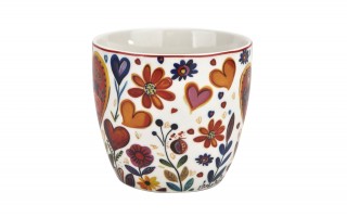 Kubek porcelanowy 460 ml Kolorowe Serca 4