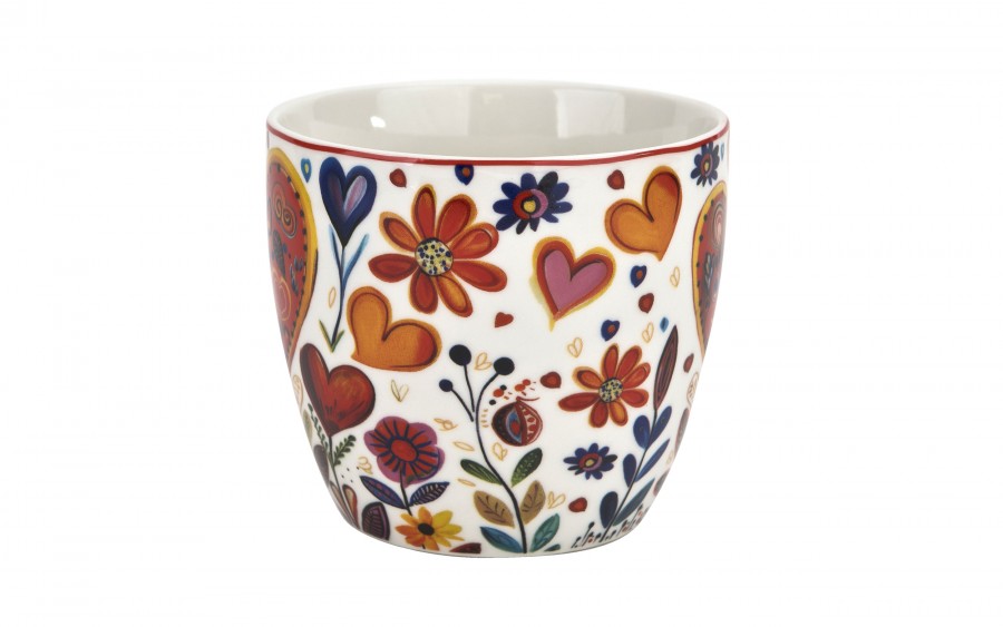 Kubek porcelanowy 460 ml Kolorowe Serca 4