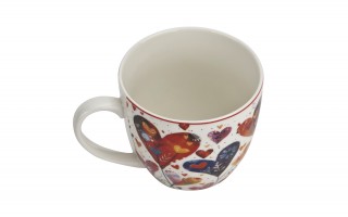 Kubek porcelanowy 460 ml Kolorowe Serca 1