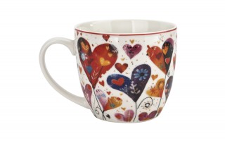 Kubek porcelanowy 460 ml Kolorowe Serca 1