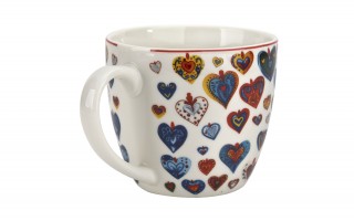 Kubek porcelanowy 460 ml Kolorowe Serca 3