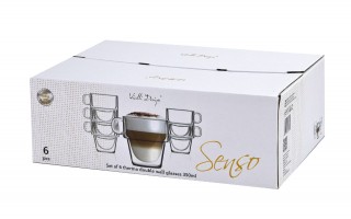 Komplet 6 szklanek termicznych 350 ml Senso z podwójną ścianką