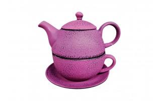 Zestaw Dzbanek żeliwny 0,4 L + filiżanka 0,2 L fuksja 076287