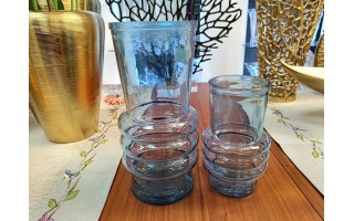 Wazon szklany 25 cm Altea niebieski 4880 San Miguel recykling