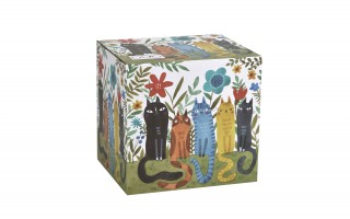 Kubek baryłka z zaparzaczem 430 ml Koty ogrodowe