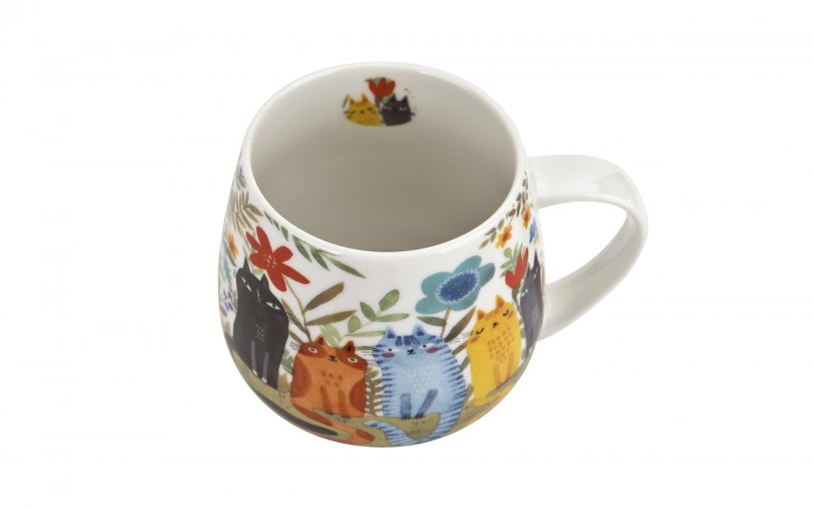 Kubek baryłka 430 ml Koty ogrodowe