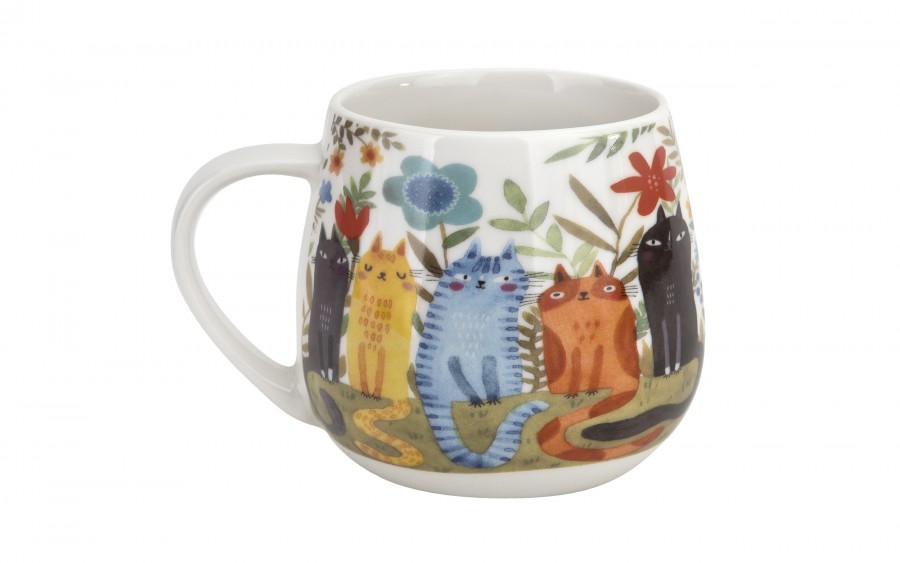 Kubek baryłka 430 ml Koty ogrodowe