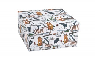 Filiżanka porcelanowa 230 ml + spodek Leniwe Koty