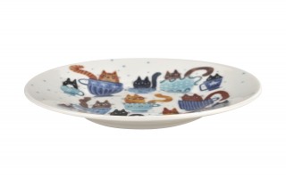 Filiżanka porcelanowa 230 ml + spodek Koty w filiżankach