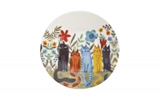 Filiżanka porcelanowa 230 ml + spodek Koty Ogrodowe