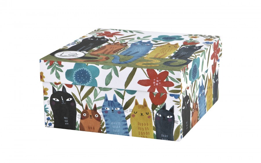 Filiżanka porcelanowa 230 ml + spodek Koty Ogrodowe