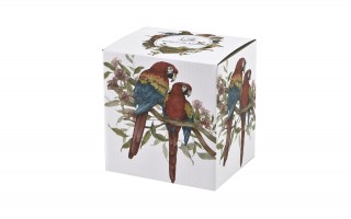 Kubek porcelanowy 400 ml z zaparzaczem PAPUGI ARA