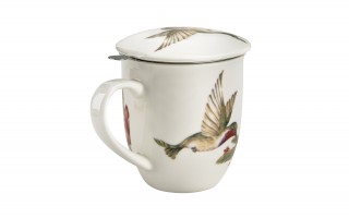 Kubek porcelanowy 400 ml z zaparzaczem KOLIBER