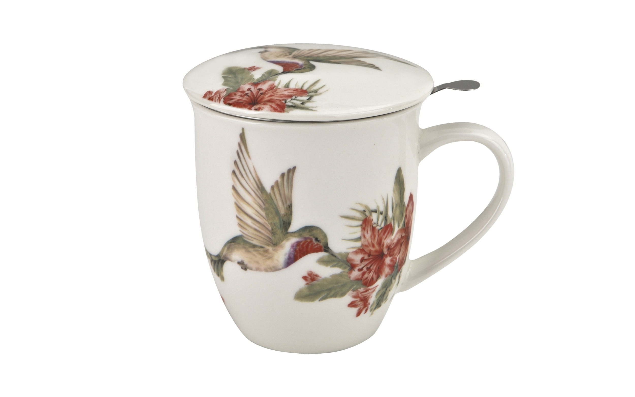 Kubek porcelanowy 400 ml z zaparzaczem KOLIBER