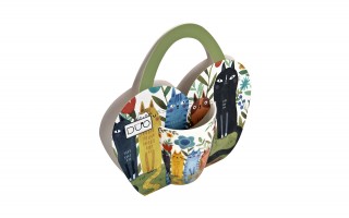 Kubek porcelanowy 350 ml Koty Ogrodowe
