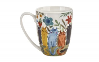 Kubek porcelanowy 350 ml Koty Ogrodowe