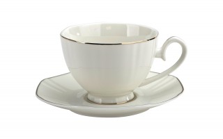 Komplet 6 filiżanek 260 ml + spodki Vera