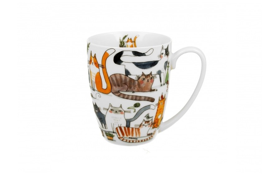 Kubek porcelanowy 350 ml Leniwe Koty