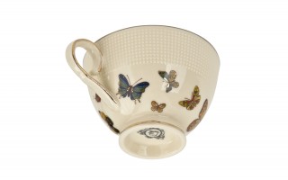 Komplet 2 filiżanek 125 ml + spodki Motylki