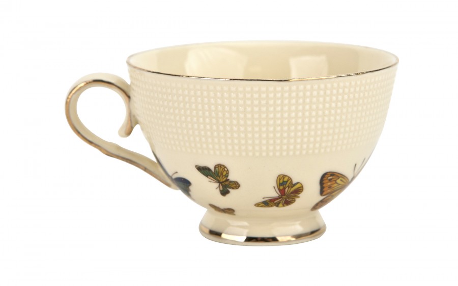 Komplet 2 filiżanek do espresso 125 ml + spodki Motylki