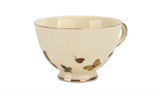 Komplet 2 filiżanek 125 ml + spodki Motylki