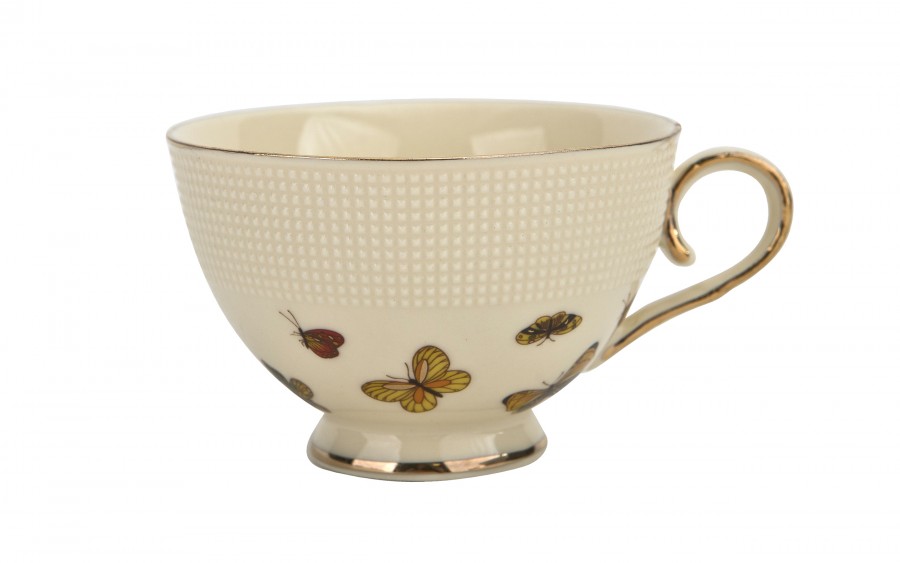 Komplet 2 filiżanek do espresso 125 ml + spodki Motylki