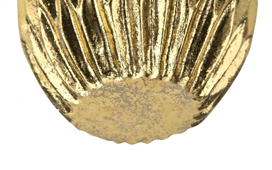 Ozdoba jajko złote karbowane 11,5 cm