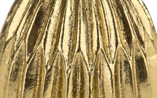 Ozdoba jajko złote karbowane 11,5 cm