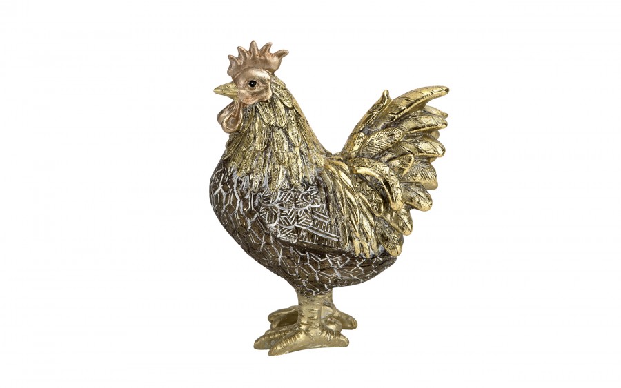 Figurka Kogut złoty H17,5 cm