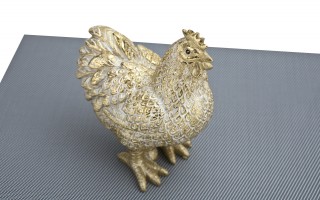 Figurka Kura złota H16,5 cm