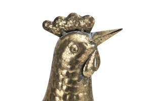 Figurka metalowa Kura złota H36,5 cm