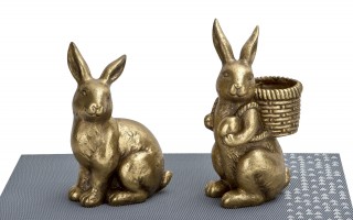 Figurka Królik z koszyczkiem na plecach