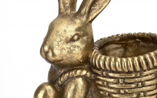 Figurka Królik z koszyczkiem na plecach