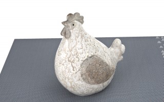 Figurka Kura kremowo-brązowa 18,5 cm