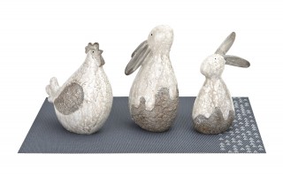 Figurka Kura kremowo-brązowa 18,5 cm