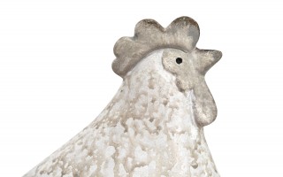 Figurka Kura kremowo-brązowa 18,5 cm