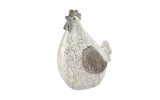 Figurka Kura kremowo-brązowa 18,5 cm