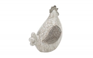 Figurka Kura kremowo-brązowa 18,5 cm