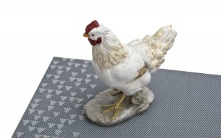 Figurka Kura 18,5 cm biało-złota